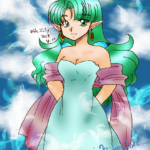 こちらのイラストはファンタジー漫画Fortune?のアリア。
彼女はシルフィード、風の精です。西風系列なので気性は優しい。 アリア20180708