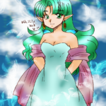 こちらのイラストはファンタジー漫画Fortune?のアリア。
彼女はシルフィード、風の精です。西風系列なので気性は優しい。 アリア20180708