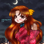 こちらはファンタジー漫画Fortune?のヒロイン三条美夜子。
背景はクリスタの素材を利用してみました。 美夜子_20180912