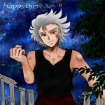 2019年に描いたキャンサーのデスマスクの誕生日をお祝いするために描いた絵。 2019年デスマスク誕絵