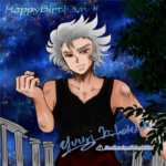2019年に描いたキャンサーのデスマスクの誕生日をお祝いするために描いた絵。 2019年デスマスク誕絵