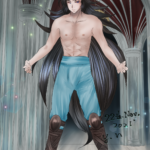 星矢のサガ(通称闇サガ/黒サガ)を全身像厚塗りで描いたもの。 黒サガ全身像