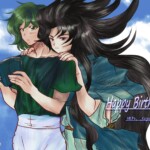 Twitterにて載せてた瞬とハーデスの誕生日祝絵をサイトにサルベージ。 2022年瞬誕ハーデス誕