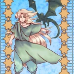 ハロウィン絵第二弾。こちらはカノンと子竜。服装はサガと同じく古代ギリシャ風服にしてあります。フレームはアール・ヌーヴォー風にしました。ハロウィンっぽくないけどハロウィンていうことで! gemini_de_halloween_kanon_20231029